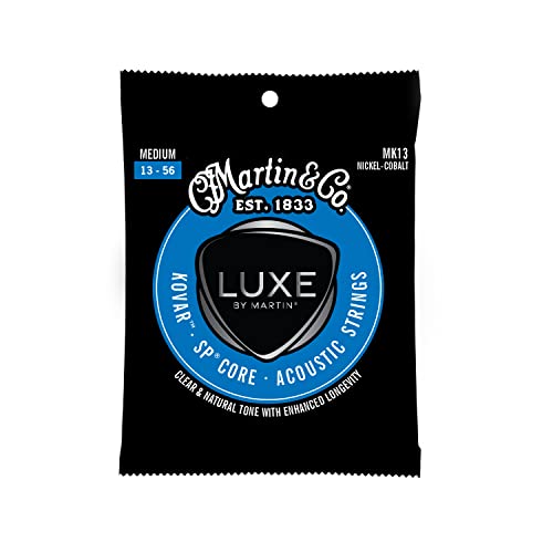 Martin MK13 Luxe Kovar Acoustic Guitar Strings, Medium 13-56, Nickel Cobalt