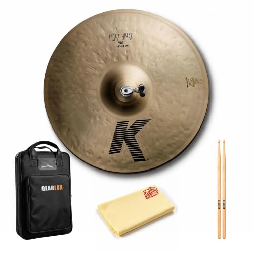 Zildjian K0812 14" K Light Hi-Hat Cymbals Pair w/ Drumstick Bag