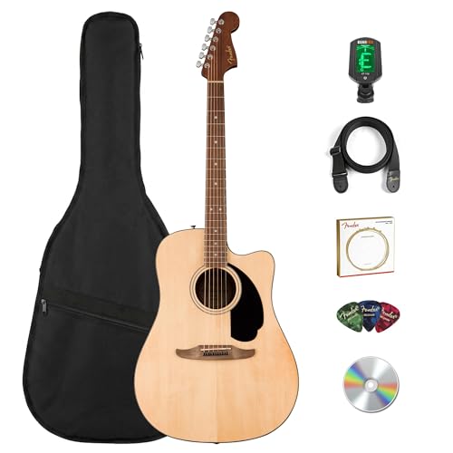 Fender California Standard Redondo CE Dreadnought Acoustic-Electric Guitar - Natural w/ Gig Bag