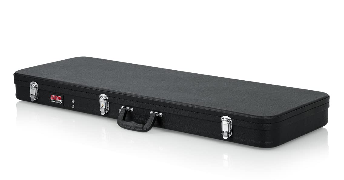 Gator GWE-ELEC Hardshell Wood Case for Electric Guitar w/ Instrument Cable