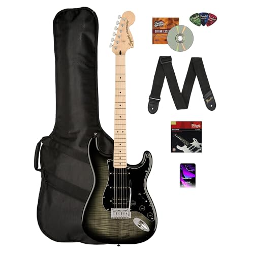 Fender Squier Affinity Stratocaster FMT HSS - Black Burst w/ Gig Bag