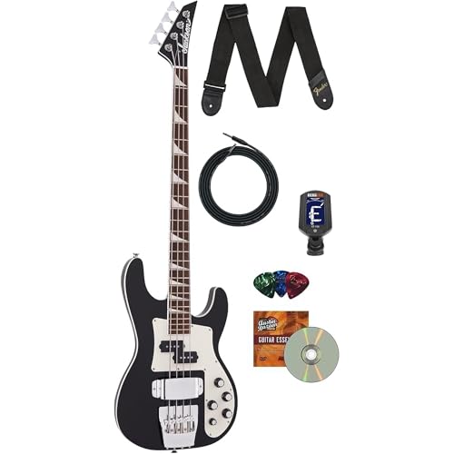 Jackson X Series Concert Bass CBXNT DX IV Bass Guitar - Gloss Black w/ Instrument Cable