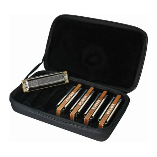 Hohner Marine Band Harmonica - 5 Pack with Case