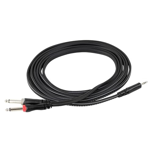 Gearlux 3.5 mm TRS to Dual 1/4-Inch TS Stereo Breakout Cable - 10 Feet