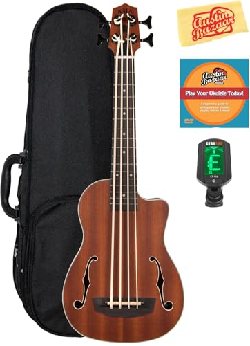 Kala U-Bass-JYMN-FS Journeyman Acoustic-Electric U-Bass Ukulele w/ Hard Case
