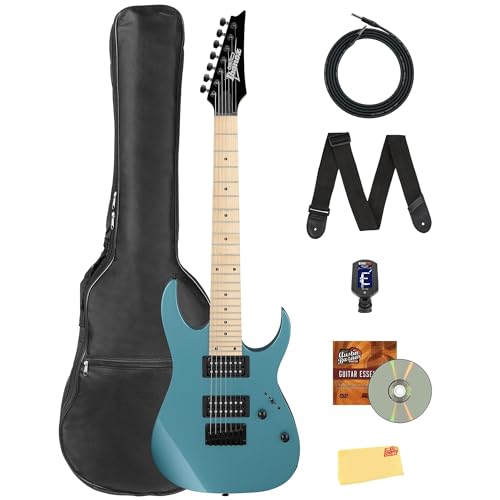 Ibanez GRG7221M RG Gio 7-String Electrc Guitar - Metallic Light Blue w/ Gig Bag