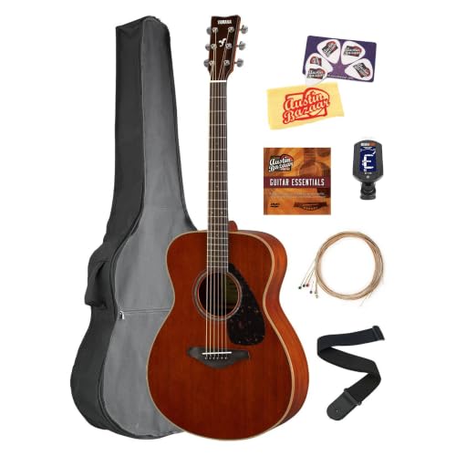 Yamaha FS850 Solid Top Small Body Acoustic Guitar - Natural Mahogany w/ Gig Bag