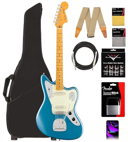 Fender American Professional Classic Jaguar - Faded Lake Placid Blue w/ Cleaning Kit