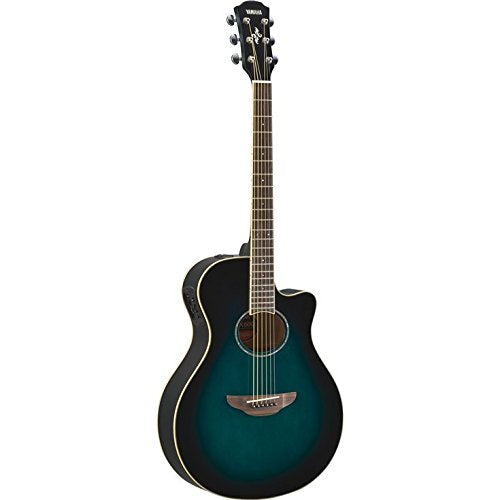 Yamaha APX600 Thin Body Acoustic-Electric Guitar - Oriental Blue Burst w/ Hard Case