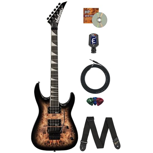 Jackson Dinky Arch Top JS32 DKA Electric Guitar - Transparent Black Burst w/ Instrument Cable