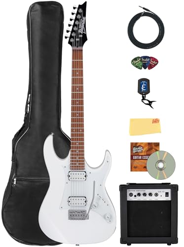 Ibanez GRX20W RG Gio Electric Guitar - White w/ Amplifier