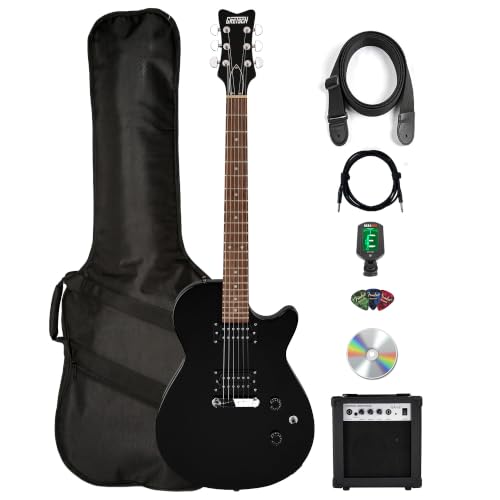 Gretsch Ignite Jet Club Electric Guitar - Jet Black w/ Amplifier