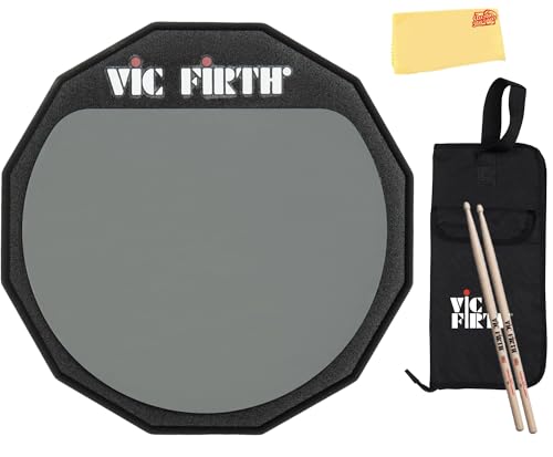 Vic Firth PAD6D 6" Double-Sided Practice Pad w/ Drumstick Bag
