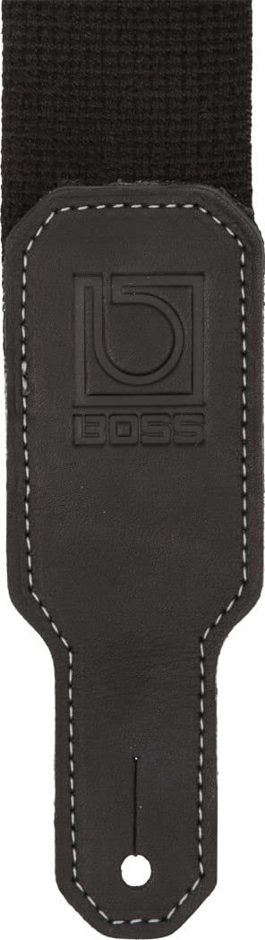 Boss BSC-20 2-Inch Cotton Guitar Strap - Black w/ Picks