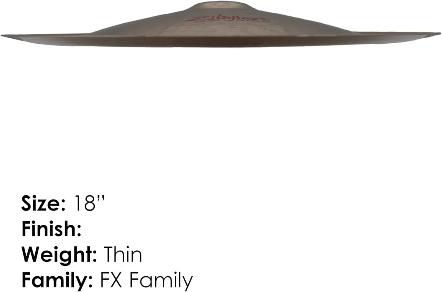 Zildjian A0618 18" FX China Trash Cymbal w/ Felts