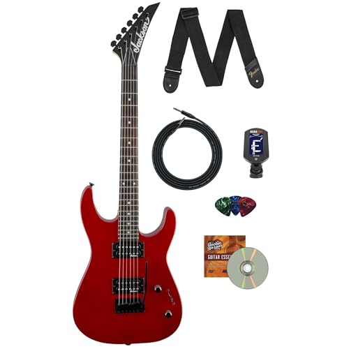 Jackson JS Series Dinky JS11 Electric Guitar - Metallic Red w/ Instrument Cable