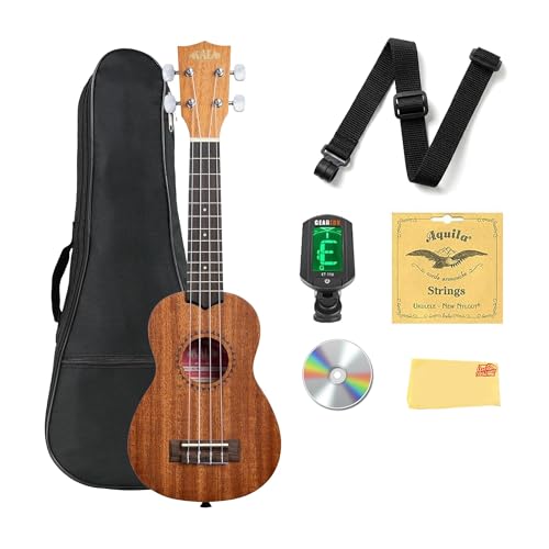 Kala KA-15S Satin Mahogany Soprano Ukulele w/ Gig Bag