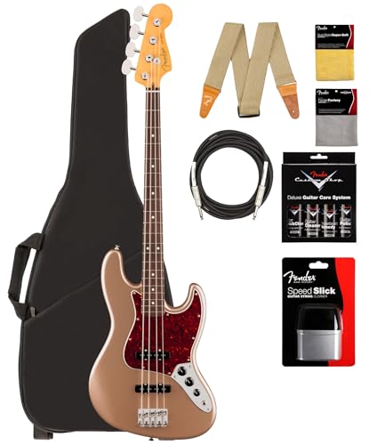 Fender American Professional Classic Jazz Bass - Faded Firemist Gold w/ Cleaning Kit