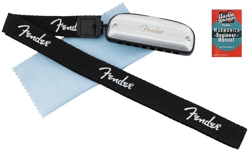 Fender Blues Junior Diatonic 8-Hole Harmonica - Key of G w/ Austin Bazaar Instructional Manual