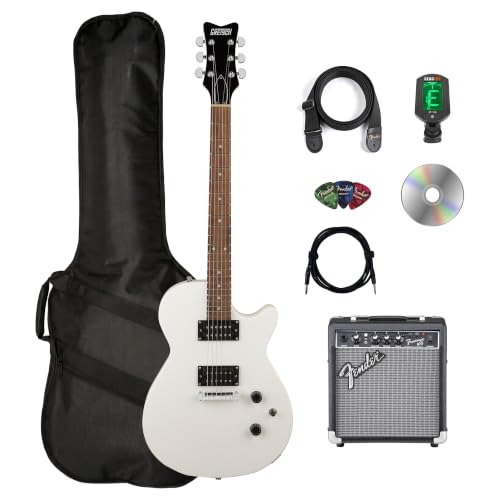 Gretsch Ignite Jet Club Electric Guitar - Lightning White w/ Frontman 10G Amplifier