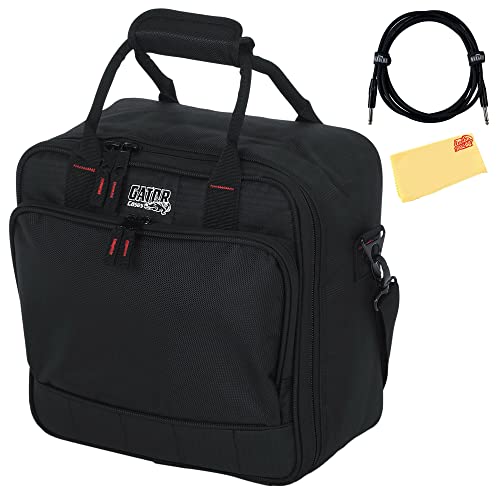 Gator Updated Padded Nylon MIXERBAG-1212 Equipment Bag 12" X 12" X 5.5" w/ Instrument Cable