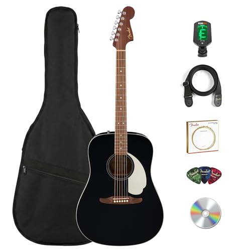 Fender California Standard Redondo Dreadnought Acoustic Guitar - Black w/ Gig Bag