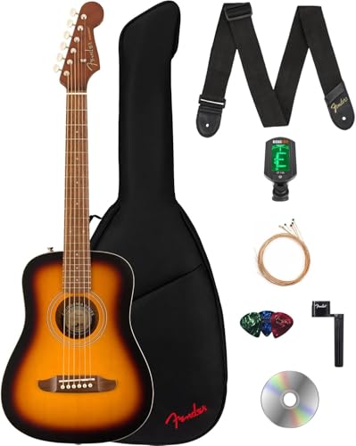 Fender Redondo Mini 3/4-Size Kids Acoustic Guitar - Sunburst w/ Gig Bag