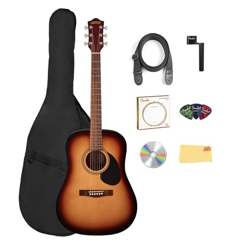Gretsch Prelude D100 Dreadnought Acoustic Guitar - Sunburst w/ Gig Bag