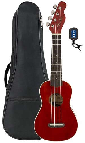 Fender Venice Soprano Ukulele - Cherry w/ Gig Bag