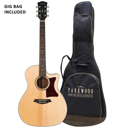 Parkwood GA28GT Grand Auditorium Cutaway Semi Acoustic Guitar - Natural