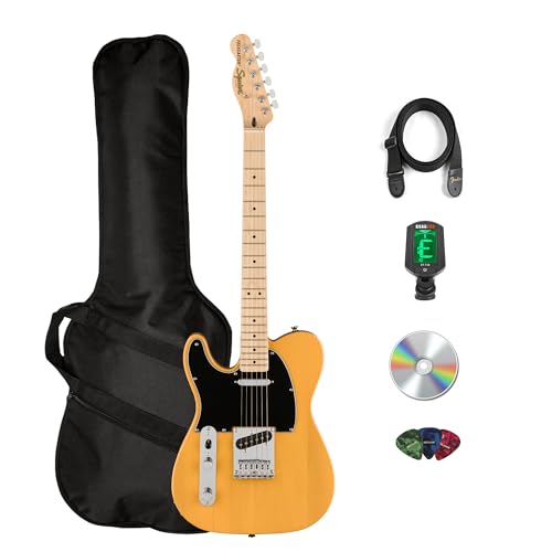 Fender Squier Affinity Telecaster, Left Handed - Butterscotch Blonde w/ Gig Bag