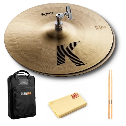 Zildjian K0820 13" K Hi-Hats Cymbal - Pair w/ Drumstick Bag