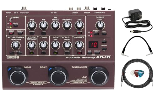 Boss AD-10 Acoustic Preamp w/ Power Supply