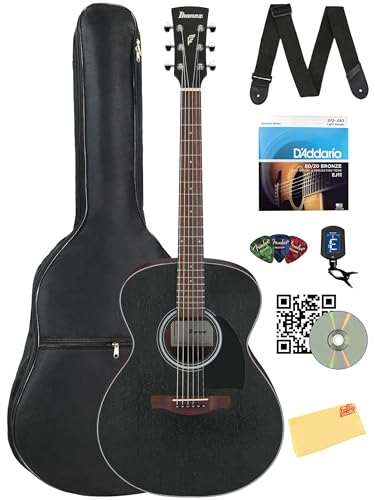 Ibanez PC54E PF Performance Acoustic-Electric Guitar - Weathered Black w/ Gig Bag