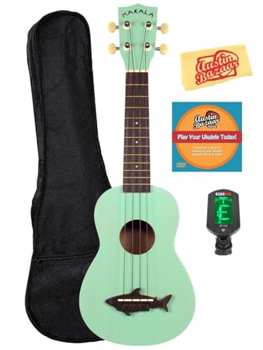 Kala MK-SS-GRN Makala Shark Soprano Ukulele - Surf Green w/ Gig Bag