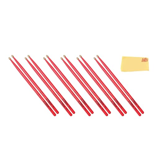 Zildjian 5A Acorn Neon Pink Drumsticks - 6 Pack