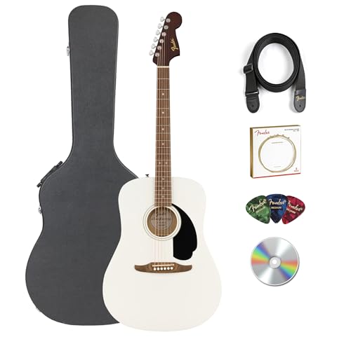 Fender California Redondo Acoustic Guitar - White w/ Hard Case