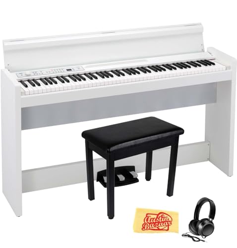 Korg LP-380 Contemporary Home Digital Piano - White w/ Furniture Bench