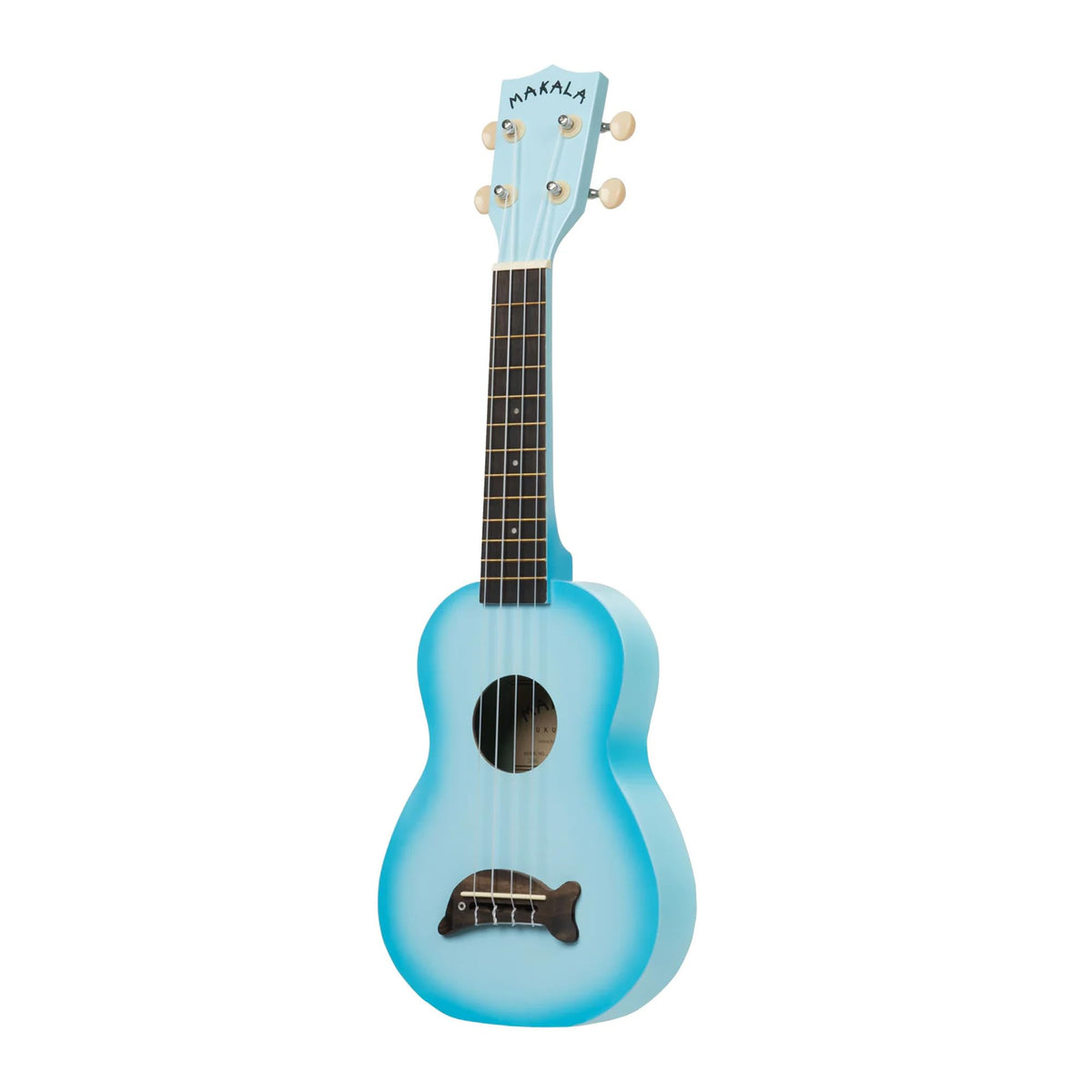 Kala MK-SD Makala Dolphin Soprano Ukulele - Light Blue Burst w/ Gig Bag