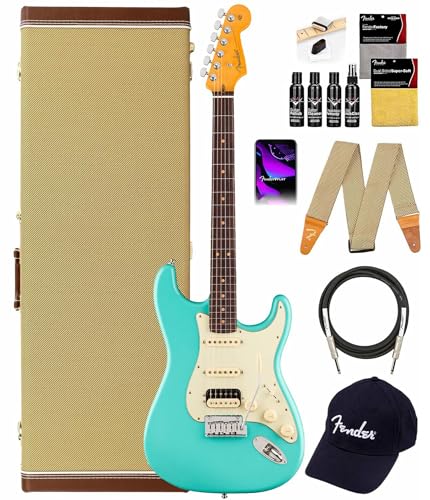 Fender American Ultra Luxe Vintage '60s Stratocaster HSS - Sea Foam Green w/ Guitar Cleaning Kit