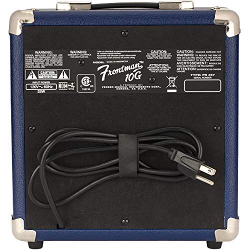 Fender Frontman 10G Guitar Combo Amplifier - Midnight Blue w/ Instrument Cable