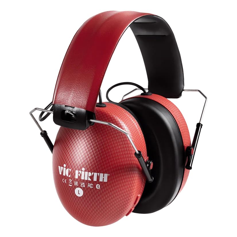 Vic Firth Bluetooth Isolation Headphones - Red w/ Practice Tips