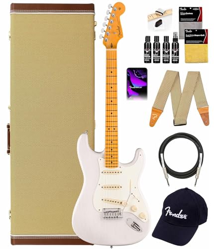 Fender American Ultra Luxe Vintage '50s Stratocaster - White Blonde w/ Guitar Cleaning Kit