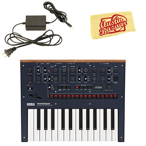 Korg Monologue Monophonic Analog Synthesizer - Blue w/ Power Supply