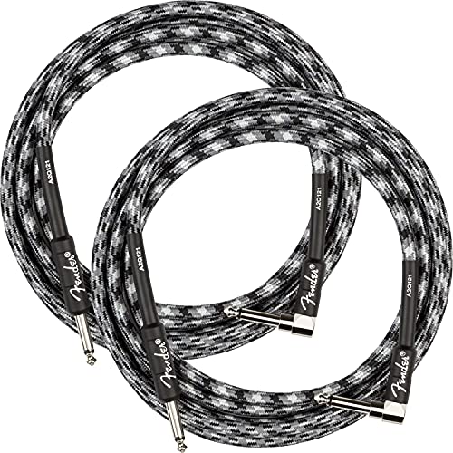 Fender 10-Foot Professional Instrument Cable, Straight-Angled, Winter Camo - 2 Pack