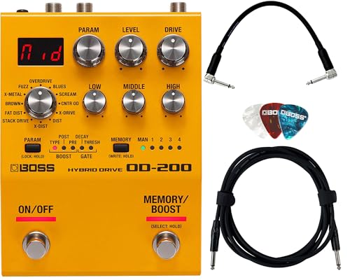 Boss OD-200 Hybrid Drive w/ Instrument Cable
