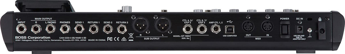 Boss GT-1000 Guitar Effects Processor w/ Instrument Cables
