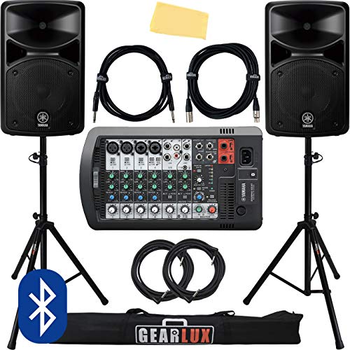 Yamaha STAGEPAS 400BT Portable PA System w/ Speaker Stands