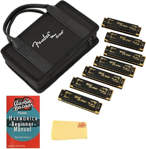Fender Blues DeVille Harmonica 7 Pack w/ Austin Bazaar Instructional Manual