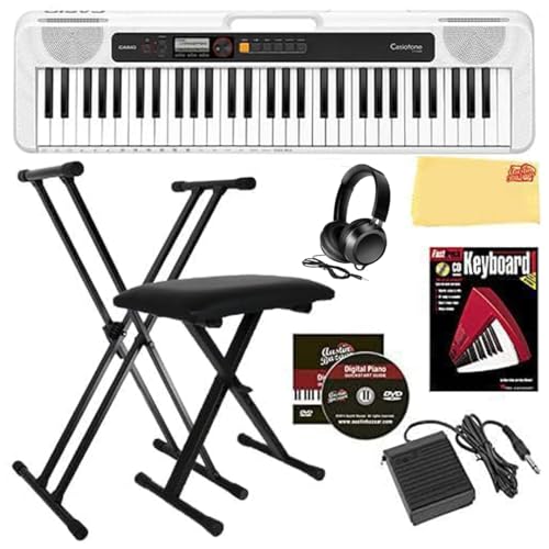 Casio CT-S200 Casiotone 61-Key Keyboard - White w/ Stand